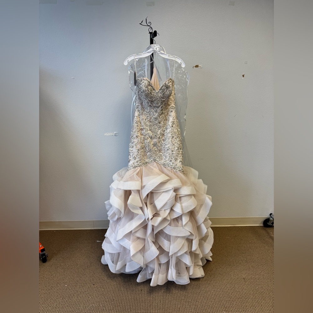 Allure Bridals Ivory Beaded Gown C389